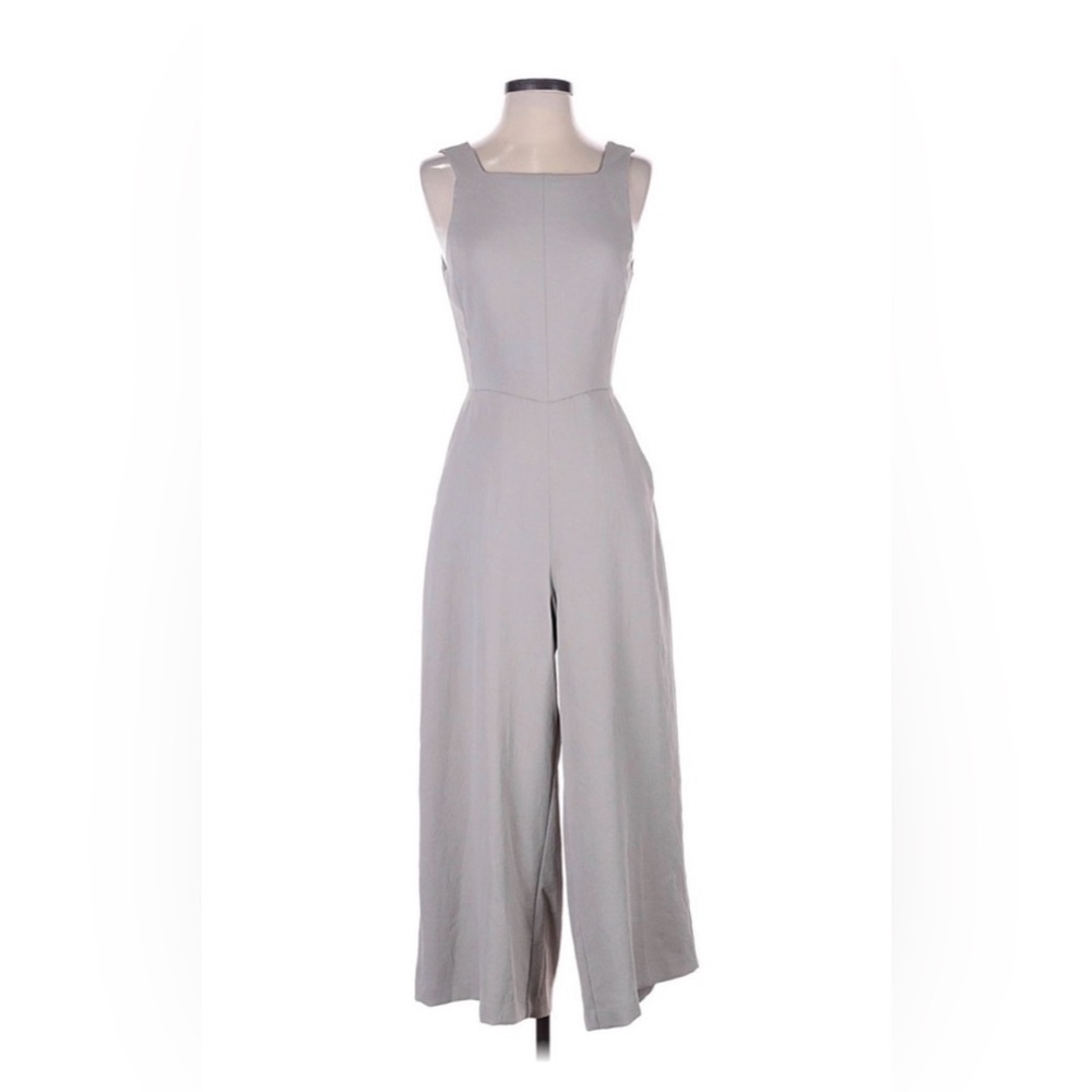 Aritzia Wilfred Square Neck Gray Sleeveless Jumpsuit